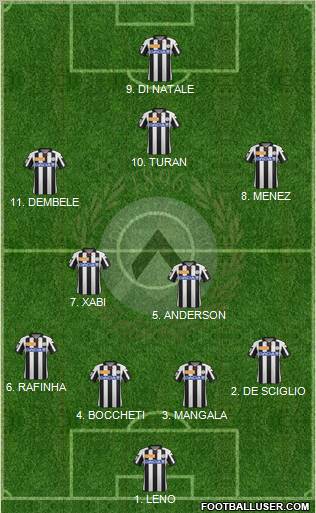 Udinese Formation 2013