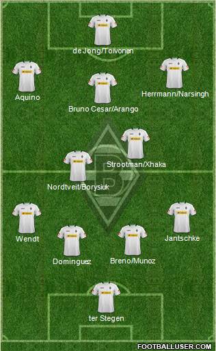 Borussia Mönchengladbach Formation 2013