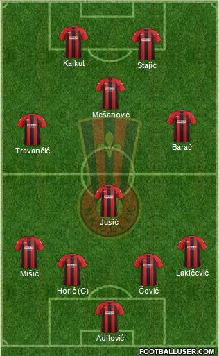 NK Celik Zenica Formation 2013