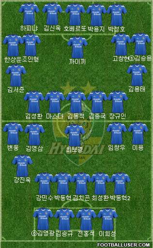 Ulsan Hyundai Formation 2013