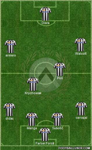 Udinese Formation 2013