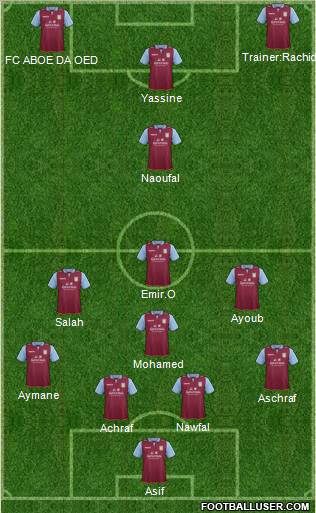 Aston Villa Formation 2013