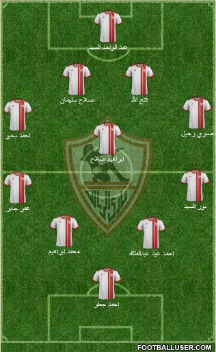 Zamalek Sporting Club Formation 2013