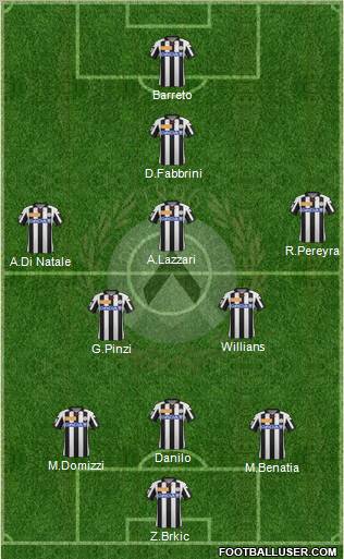 Udinese Formation 2013