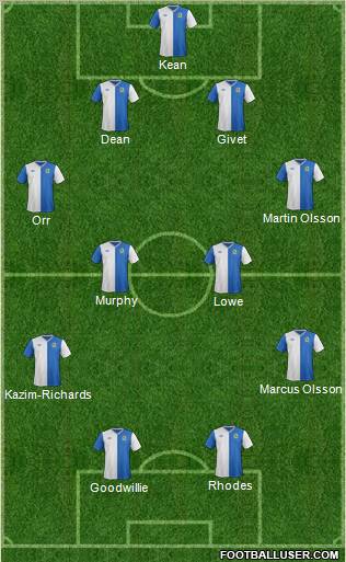 Blackburn Rovers Formation 2013