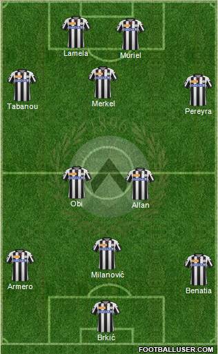 Udinese Formation 2013