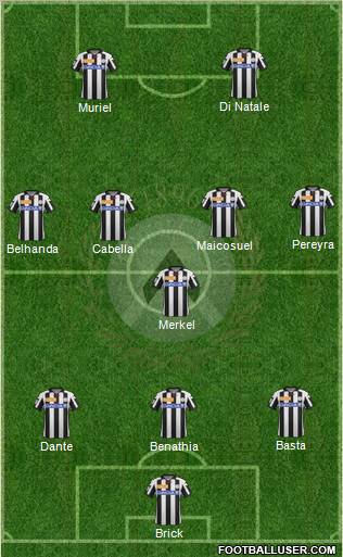 Udinese Formation 2013