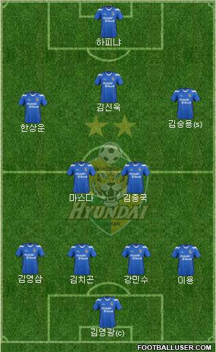 Ulsan Hyundai Formation 2013