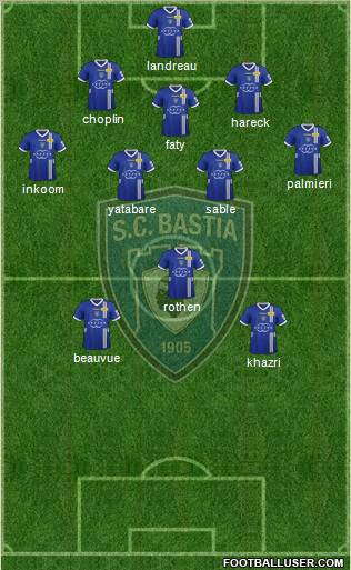 Sporting Club Bastia Formation 2013