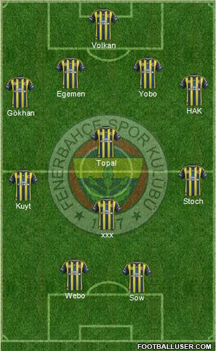 Fenerbahçe SK Formation 2013