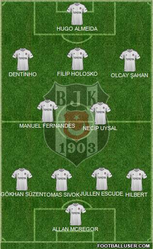 Besiktas JK Formation 2013