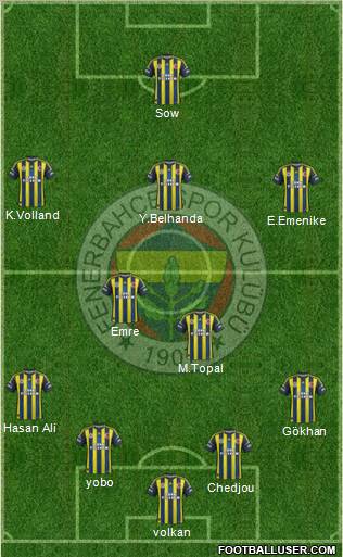 Fenerbahçe SK Formation 2013