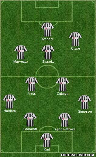 Newcastle United Formation 2013