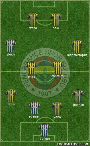 Fenerbahçe SK Formation 2013