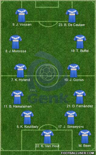 K Racing Club Genk Formation 2013