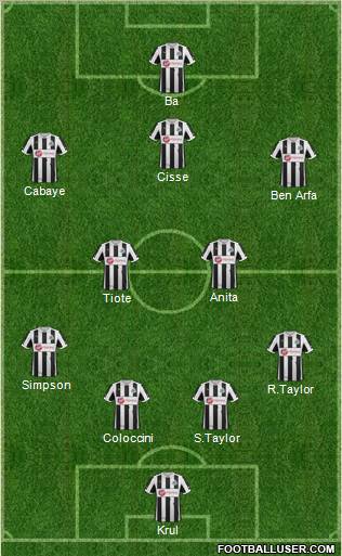 Newcastle United Formation 2013