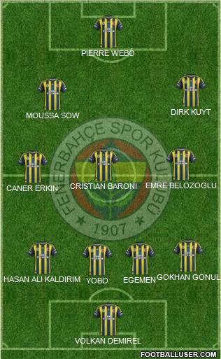 Fenerbahçe SK Formation 2013