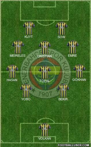 Fenerbahçe SK Formation 2013