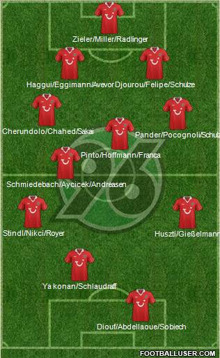 Hannover 96 Formation 2013