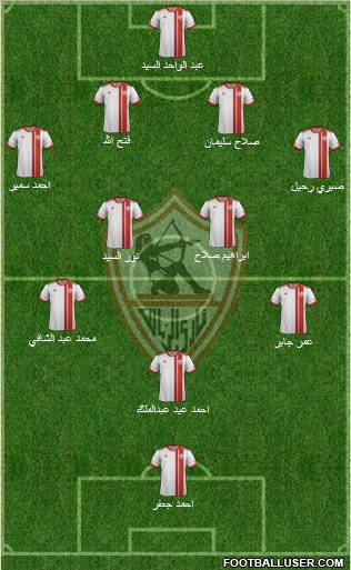 Zamalek Sporting Club Formation 2013