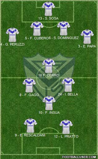 Vélez Sarsfield Formation 2013