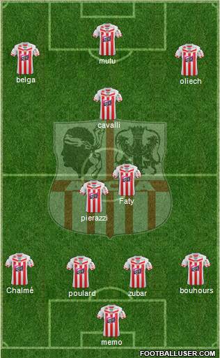 Athletic Club Ajaccien Football Formation 2013