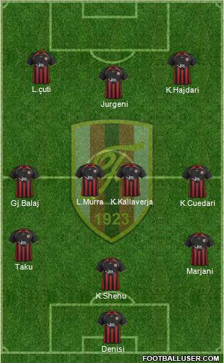 KS Flamurtari Vlorë Formation 2013