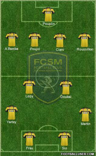 FC Sochaux-Montbéliard Formation 2013