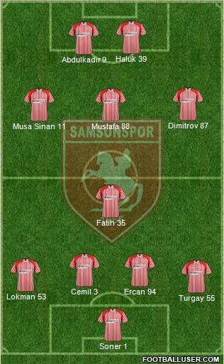 Samsunspor Formation 2013