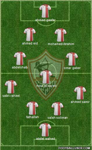 Zamalek Sporting Club Formation 2013