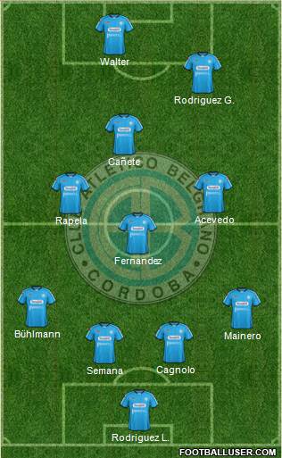 Belgrano de Córdoba Formation 2013