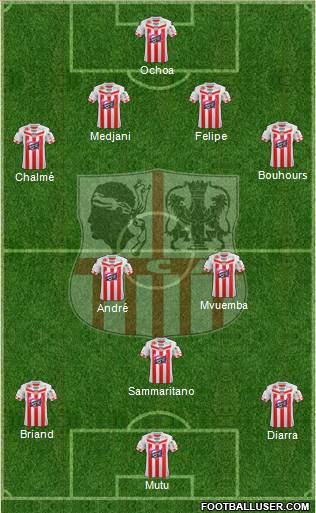 Athletic Club Ajaccien Football Formation 2013