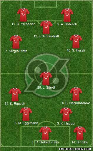 Hannover 96 Formation 2013