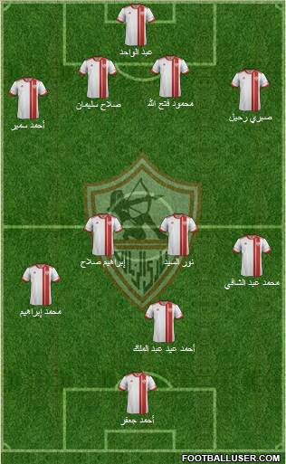 Zamalek Sporting Club Formation 2013