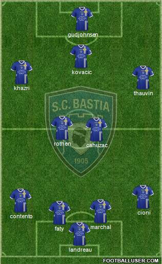 Sporting Club Bastia Formation 2013