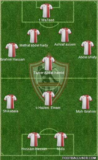 Zamalek Sporting Club Formation 2013