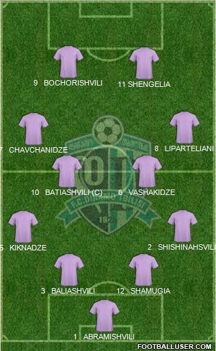 Dinamo Tbilisi Formation 2013