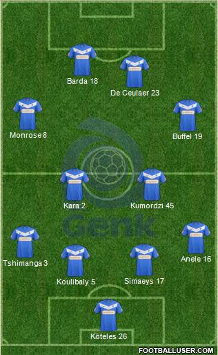 K Racing Club Genk Formation 2013