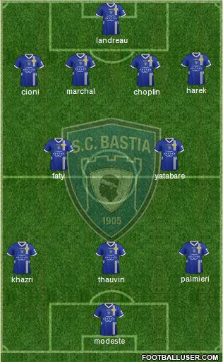 Sporting Club Bastia Formation 2013