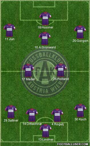 FK Austria Wien Formation 2013