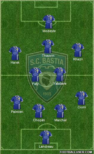 Sporting Club Bastia Formation 2013