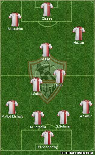 Zamalek Sporting Club Formation 2013