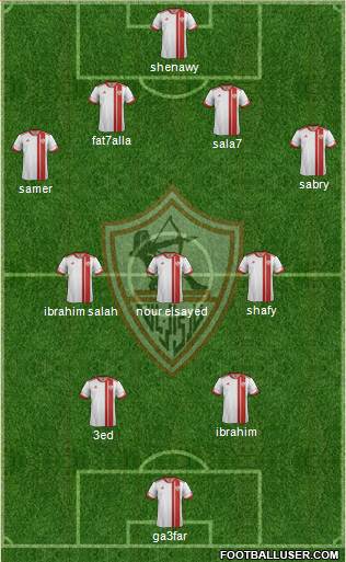 Zamalek Sporting Club Formation 2013