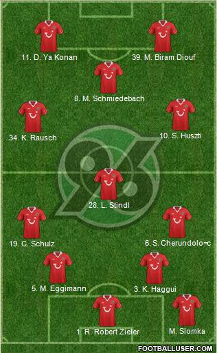 Hannover 96 Formation 2013