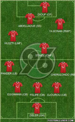 Hannover 96 Formation 2013