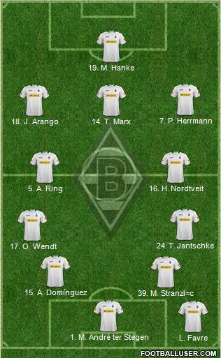 Borussia Mönchengladbach Formation 2013