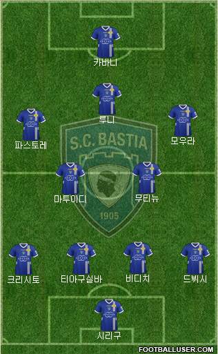 Sporting Club Bastia Formation 2013