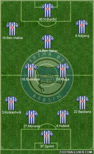 Hertha BSC Berlin Formation 2013