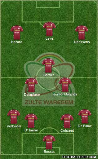 SV Zulte Waregem Formation 2013