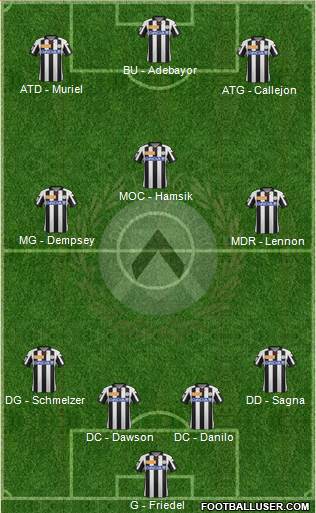 Udinese Formation 2013